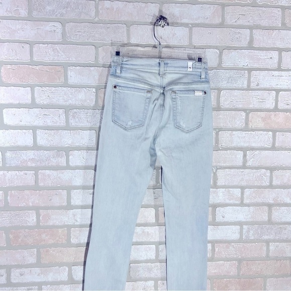 7 For All Mankind High Rise Distressed Ankle Skinny Jeans Size 24 - Picture 8 of 12